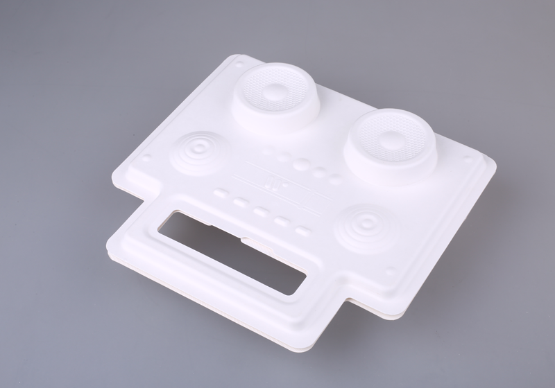 Wet-pressed paper pulp molded inner tray for eggs