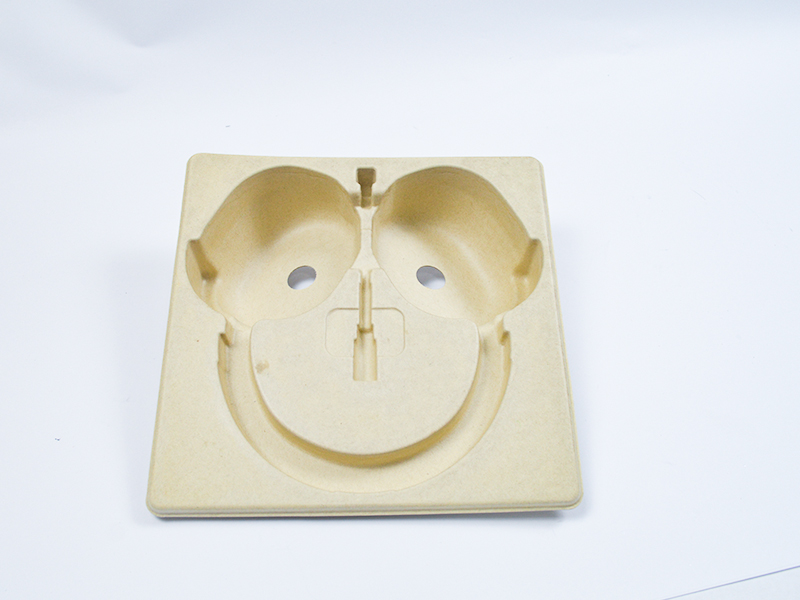 Raw wood pulp wet-pressed paper pulp molded packaging inner tray
