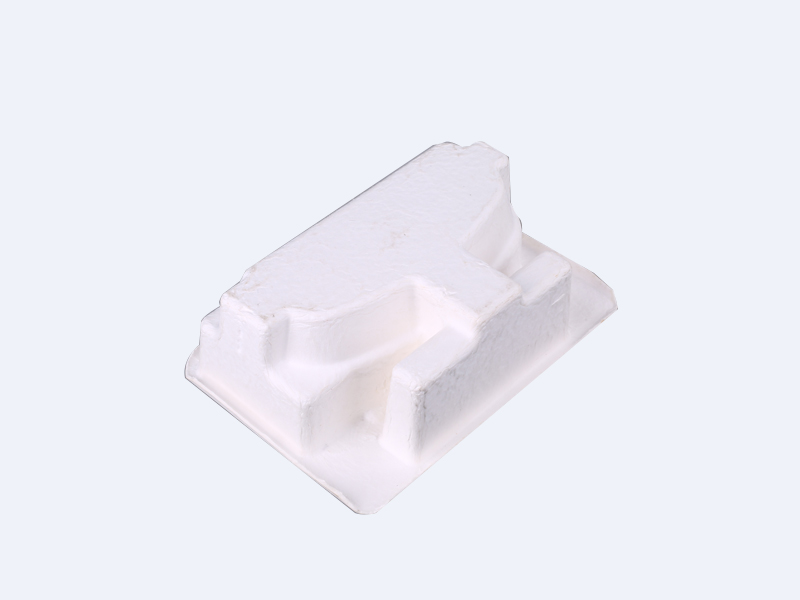 Wet-pressed paper tray packaging for glasses cases