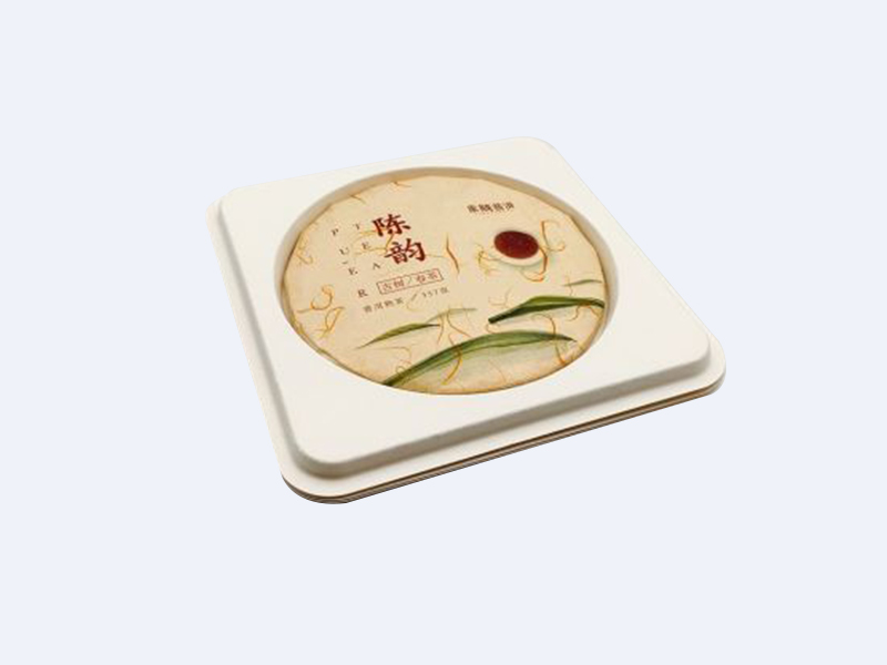 Pu'er tea gift box, packed in white wet-pressed paper tray