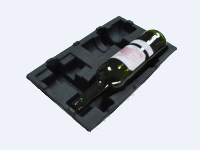 Wine paper tray, black wet-pressed packaging paper pulp molding