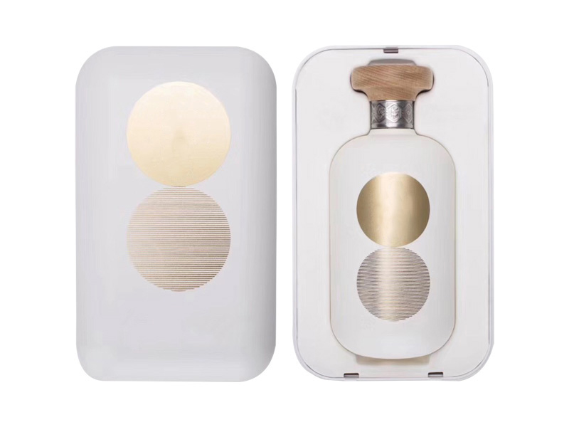 Baijiu paper pulp molded packaging with white wet pressing