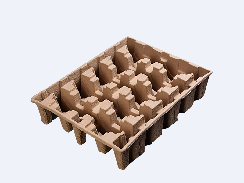 Yellow dry-pressed paper tray for electronic products