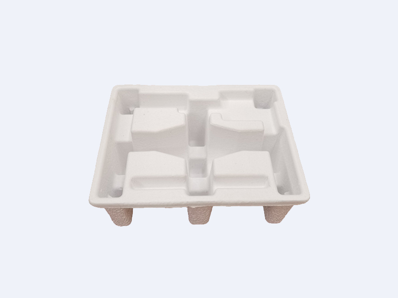 White dry-pressed paper tray for electronic products