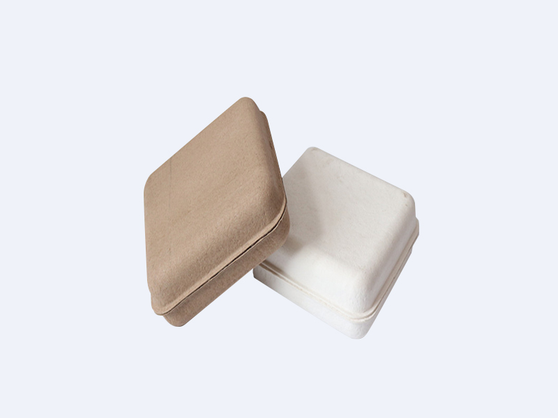 Yellow dry-pressed paper tray for packaging box