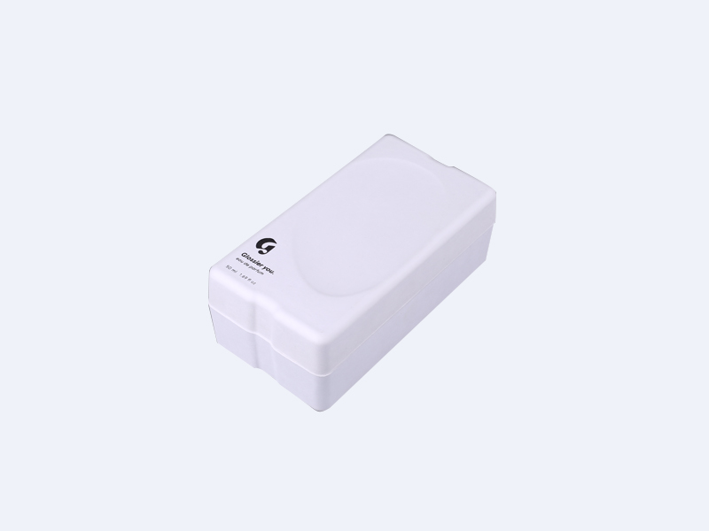 Customized white wet-pressed paper pulp molded packaging box for perfume bottle