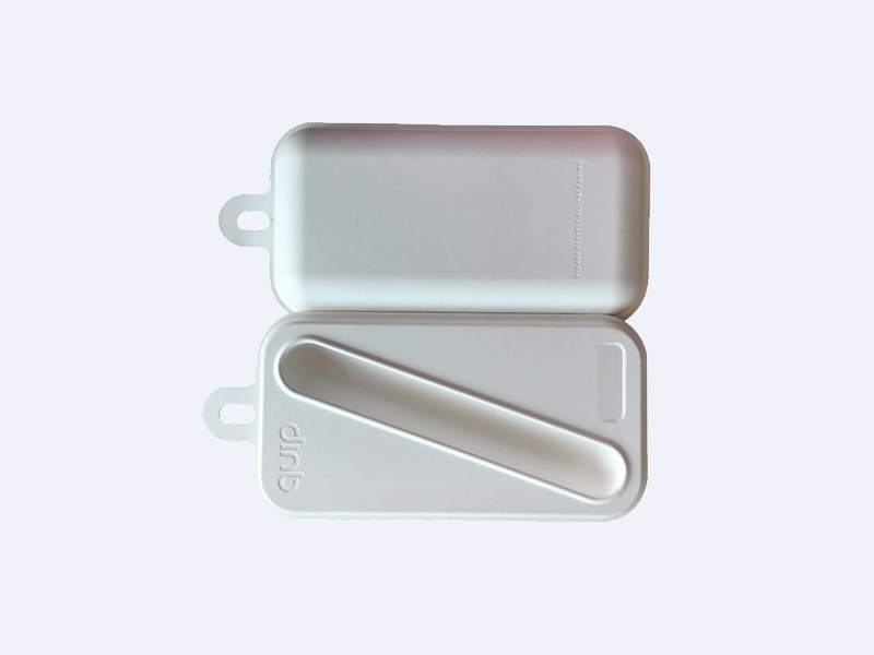 Facial mask paper holder, white wet-pressed paper pulp molded packaging