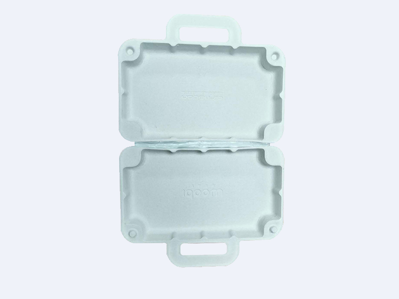 Facial mask paper holder, white wet-pressed paper pulp molded packaging