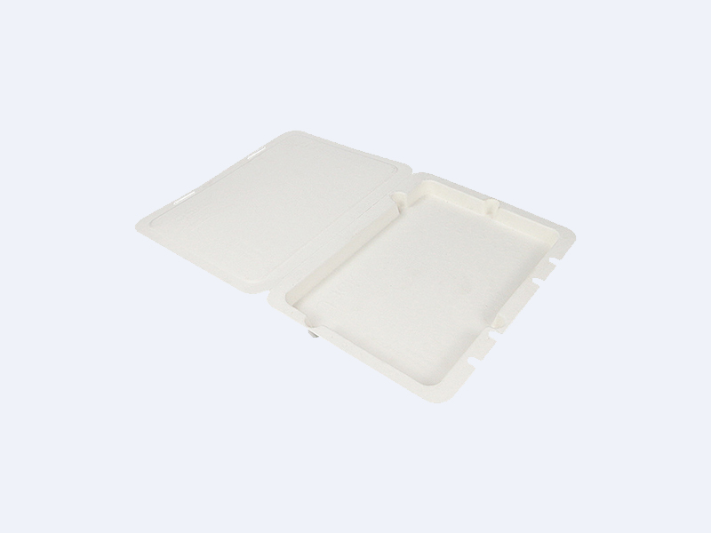Facial mask paper holder, white wet-pressed paper pulp molded packaging