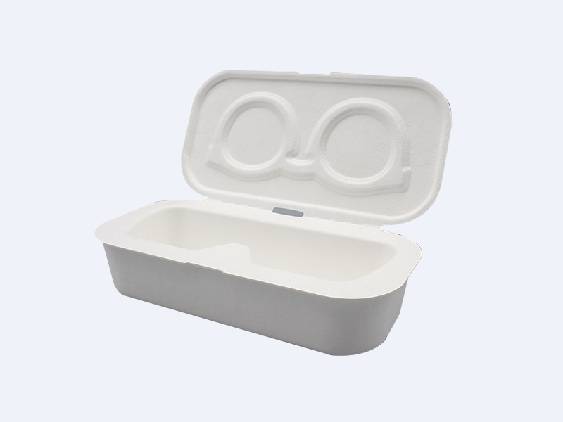 Glasses case white wet-pressed paper tray packaging box