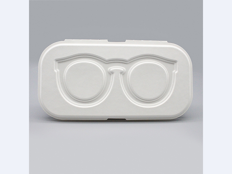 Glasses case white sugarcane pulp wet-pressed paper holder