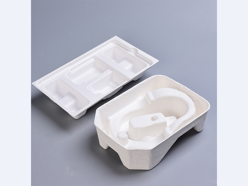 Bluetooth earphone white dry-pressed eco-friendly paper tray