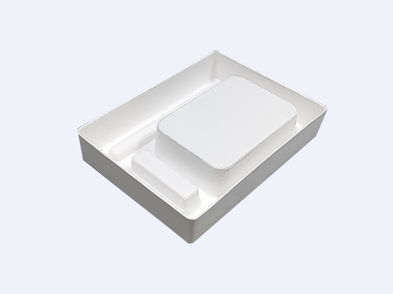 Bluetooth speaker white eco-friendly paper pulp molded packaging inner tray