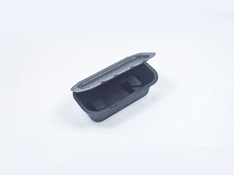 Black wet-pressed eco-friendly paper-plastic